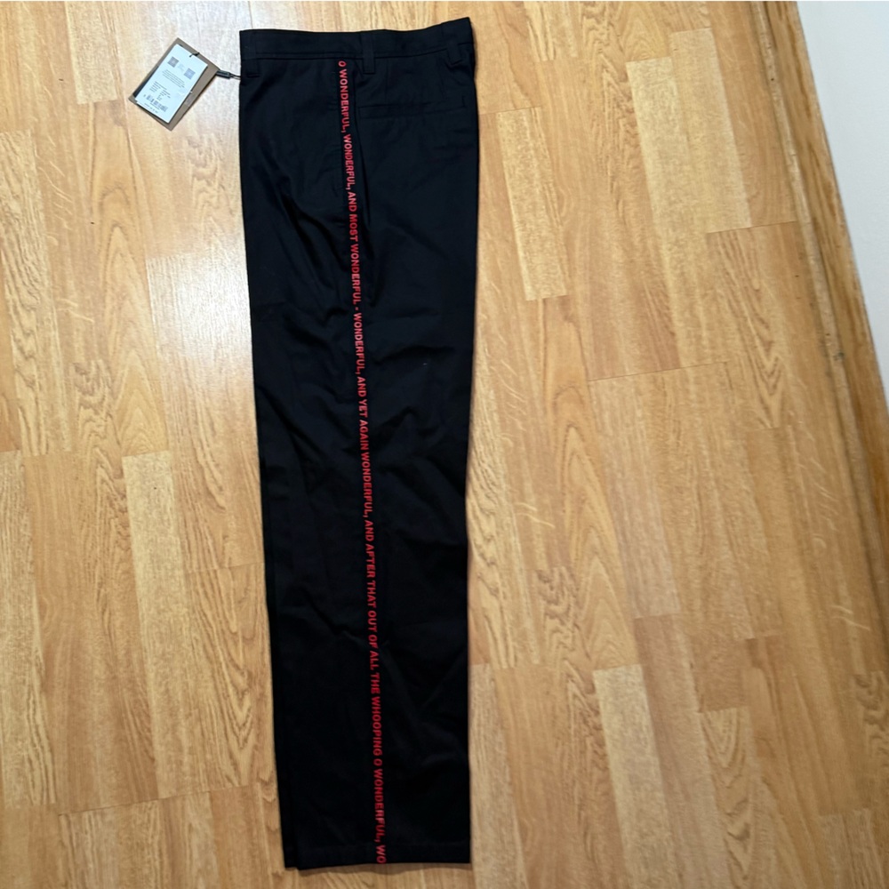 Burberry Black Joggers with Red Stripe - Picture 4 of 11